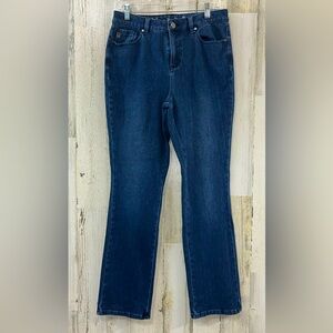 Belle by Kim Gravel Women's Boot Cut Jeans - Dark Blue